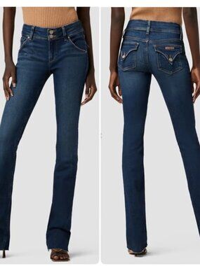 Hudson Signature Boot Cut Jeans, Dark Wash 30